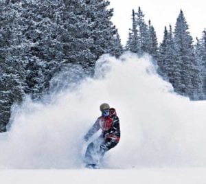 Snowboarder at Ski Santa Fe