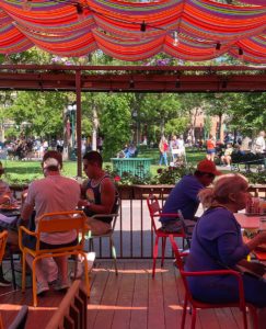 Patio dining at Plaza Cafe