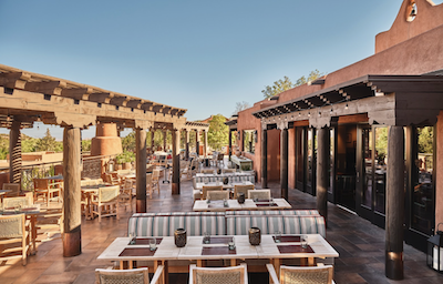 Bishop's Lodge outdoor seating.